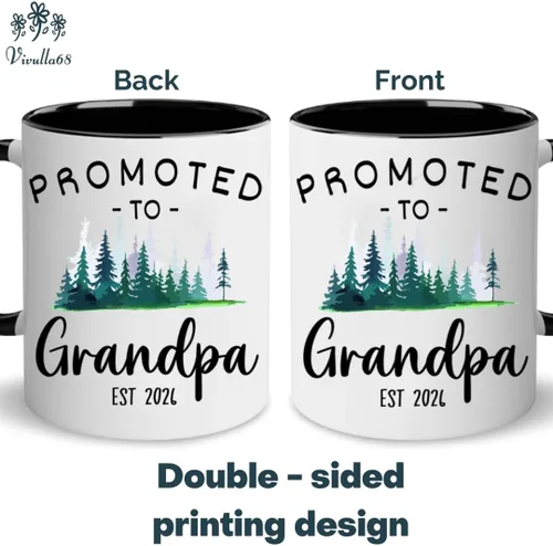 Vista 5 de Vivulla68 Taza promocionada a los abuelos 2026 con tarjeta de felicitación, regalo de revelación de embarazo para la nueva abuela y el abuelo, taza