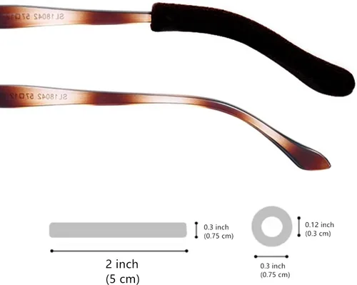 Vista 6 de DECKER Antideslizante Gafas Elásticas Temple Tips 3 Pares de Tejer Gafas Suave Cojín de Oído Puños Puntas de Gafas Manga de Oído Calcetín
