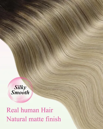 Vista 38 de YoungSee Extensiones de Cabello Humano con Cinta Balayage Extensiones de Cabello con Cinta Marrón Oscuro Extensiones de Cabello con Cinta Ombre