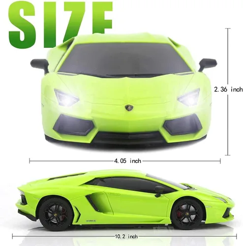 Vista 4 de QUN FENG RC Automóvil de control remoto con diseño 1:18 Lamborghini Aventador, eléctrico y deportivo, para carreras, modelo con licencia, para niños