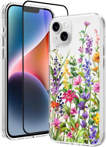 Vista 27 de OOK Magnetic for iPhone 17 Case Clear Pretty Flower Girls Women [Not Yellowing][Screen Protector] [ MagSafe Compatible] with Full Camera Lens