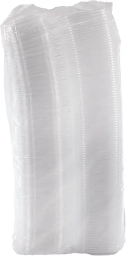 Vista 5 de DART CH8DEF 8 oz Contenedor transparente con bisagras y resistente a manipulaciones con tapa plana (Caja de 200) 5.5 x 4.9 x 1.4 pulgadas, sello
