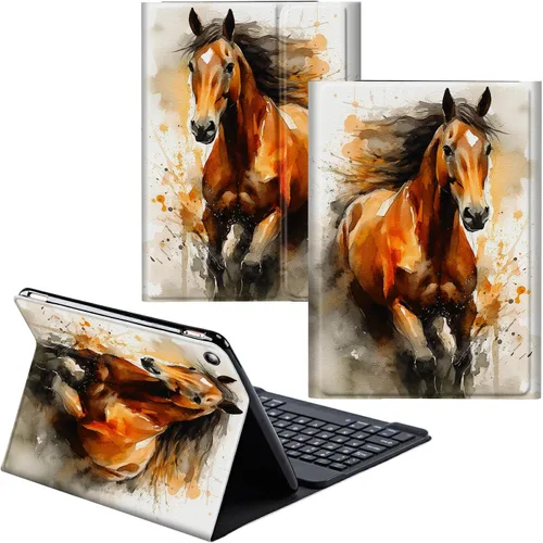 Vista 26 de Funda para Samsung Galaxy Tab S6 Lite 2022/2020 Teclado Inalámbrico Desmontable y Cubierta De Soporte De Cuero PU Funda Protectora Para Samsung