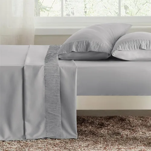 Vista 7 de Bedsure Juego de sábanas refrescantes de tamaño King de tamaño California King, color gris