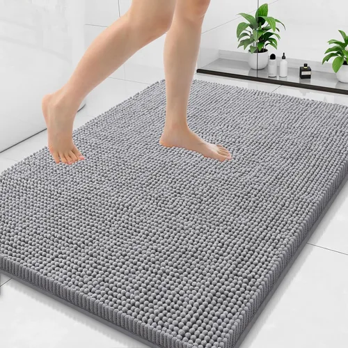 Vista 162 de Arotive Alfombras de baño de felpilla extrasuaves y absorbentes, de 24 x 16 pulgadas, lavables a máquina, parte trasera de goma antideslizante