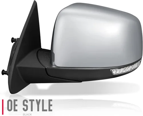Vista 3 de DNA Motoring OEM-MR-CH1320420 Espejo retrovisor de puerta lateral izquierdo con calor alimentado compatible con Durango 2011-2022, con detección