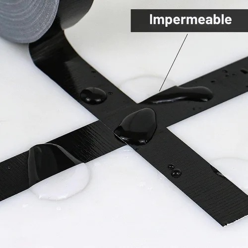 Vista 4 de JIALAI HOME Cinta adhesiva negra, 1 pulgada x 60 yardas, resistente, flexible, sin residuos, cinta impermeable para todo clima, resistente a
