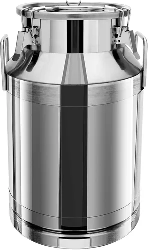 Vista 14 de Lata de leche de acero inoxidable de 3.17 galones, jarra de leche de 12L Recipiente de acero inoxidable de grado alimenticio, cubo de leche, jarra