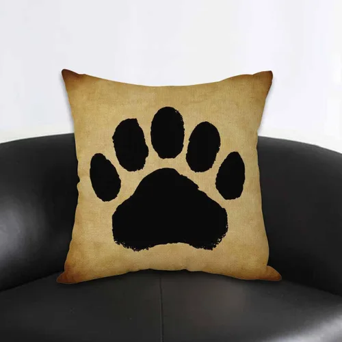 Vista 3 de AOYEGO Funda de almohada con estampado de pata de oso, garras de huellas, evidencia de hallazgo de animales del bosque, funda de almohada grande