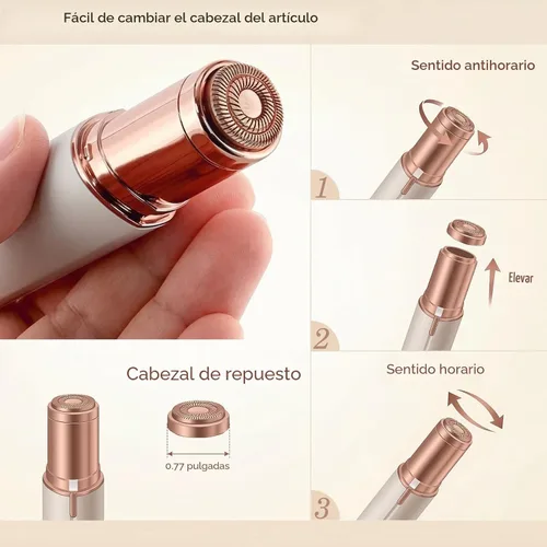 Vista 4 de tuokiy Cabezales de repuesto para removedor de cabello Flawless Gen 2 Dorado