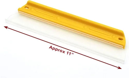 Vista 3 de One Pass Soft N Dry Escobilla Waterblade de Silicona con Barra en T de 11 Pulgadas Amarilla