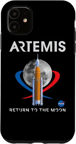 Vista 8 de Funda con logotipo para iPhone 15 Pro NASA Artemis Mission SLS Moon Insignia