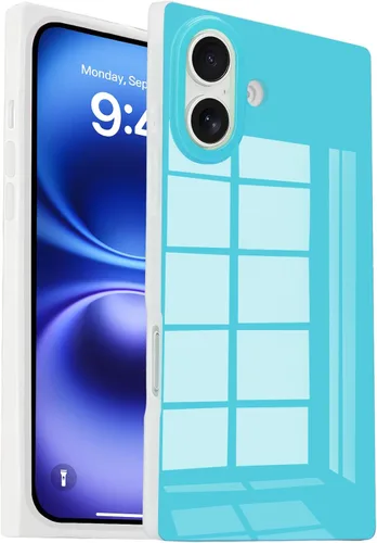 Vista 46 de Funda rectangular compatible con iPhone 15 Neon para mujer, diseño de lujo de fluorescencia brillante, flexible, suave, delgada, de gel de goma TPU