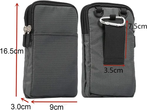 Vista 5 de Bolsa cruzada para teléfono celular, pequeña funda vertical para teléfono celular, bolsa de cintura de viaje al aire libre, bolsa de mensajero