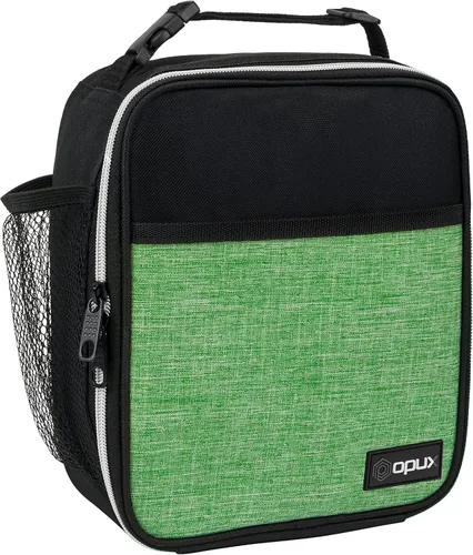 Vista 16 de OPUX lonchera aislada de alta calidad Bolsa de almuerzo escolar suave hermética para niños y niñas Durable y reutilizable como lonchera de Negro