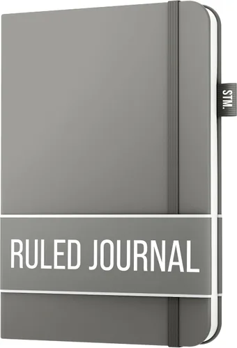 Vista 16 de Cuaderno rayado para escribir, 200 páginas, papel grueso de 4.23 oz/m² con notas adhesivas, lazo para bolígrafo, banda elástica, tapa dura de cuero