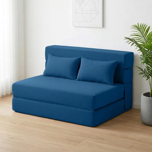 Vista 12 de SUYOLS Sofá Cama Plegable con Almohadas - Silla Convertible Sofá de Piso y Colchón para Dormir, Sleeper de Espuma Viscoelástica Plegable para Sala