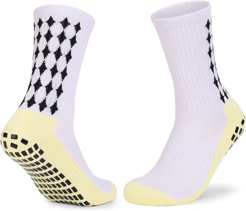 Vista 7 de L04AYABY Grip Socks - Calcetines deportivos de fútbol para hombre, antideslizantes, calcetines acolchados para correr, fútbol, paquete de 134