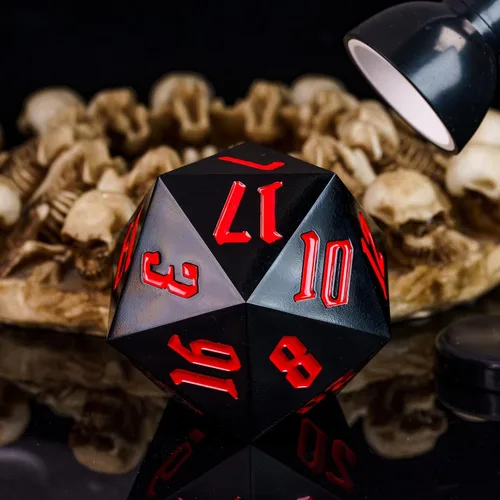 Vista 5 de D20 Dado Único de 55mm, Dado DND de 20 Caras, Dado D20 Gigante Poliédrico D&D de Tamaño Grande para Dungeons and Dragons, RPG, Juegos de Mesa MTG