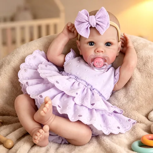 Vista 11 de Milidool Muñecas de bebé recién nacidas realistas de 20 pulgadas con cuerpo posable, muñecas de bebé de la vida real con accesorios para niñas