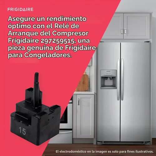 Vista 4 de Frigidaire 297259515 Relé de arranque del compresor - Reemplazo exacto - NO universal - Verifique el número de pieza antes de comprar