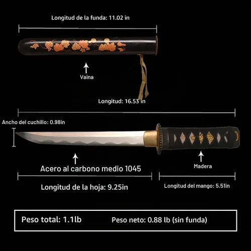 Vista 2 de SV Hand Forged Mini Samurai Sword Katana Tanto Japanese Small Samurai Short Sword Full Tang Sharp 16.53 Inch Various Styles Available