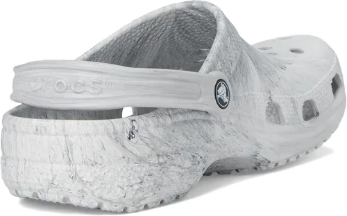 Vista 5 de Crocs Zuecos clásicos unisex para adultos con teñido anudado marmoleado, Remolino gris, 15, mujer/13, hombre