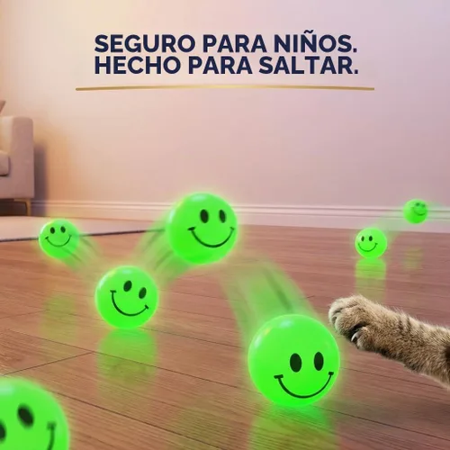 Vista 7 de Bedwina Bulk Bouncy Balls Glow in the Dark - (1inch / 27mm) Diameter, High Bouncing, Small Rubber Smile Face Bouncing Balls for Kids, Vending
