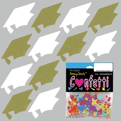 Vista 113 de Confetti Grad Cap Negro, Azul Marino Combo - 2 bolsas de media onza (1 oz)