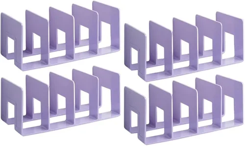 Vista 7 de 4 clasificadores de archivos, organizador de escritorio con 4 ranuras grandes, organizador de carpetas de archivos de escritorio, estante