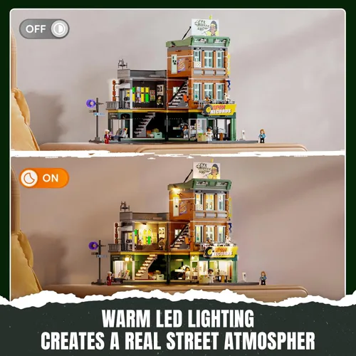 Vista 6 de LUMIBRICKS Record Store - Juego de ladrillos de construcción de iluminación