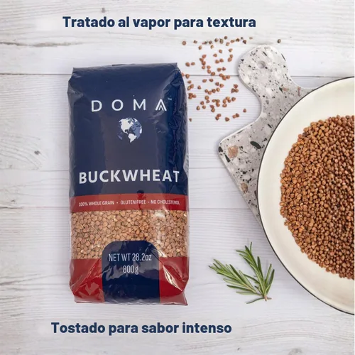 Vista 3 de DOMA Toasted Buckwheat Groats 10.5lb (6×1.76lb, 108 Servings) Gluten-Free, Premium Whole Grain for Porridge, Kasha, Side Dishes, Milling into Flour