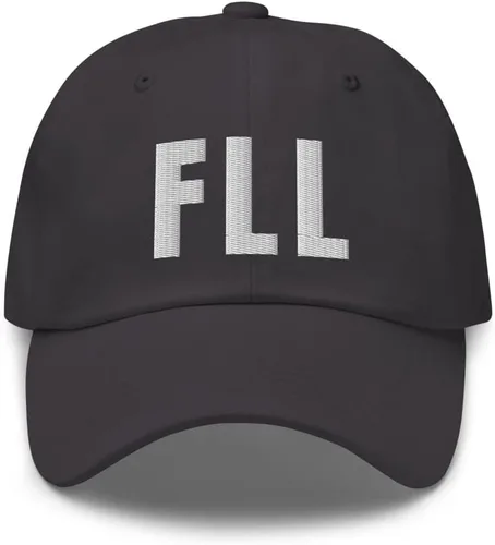 Vista 5 de Airport Code FLL Hat Fort Lauderdale Florida FL - Gorra bordada para papá, gorra de béisbol con hebilla ajustable Negro