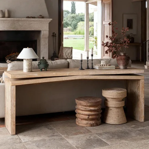 Vista 10 de SSLine Mesa consola de madera de 65 pulgadas, mesas estrechas y largas para sofá detrás del sofá, mesa de entrada para sala de estar, pasillo