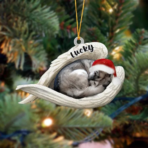 Vista 98 de Ángel durmiente de Afghan Hound para Navidad, adorno personalizado con el nombre del perro, adorno de Navidad personalizado para amantes de perros