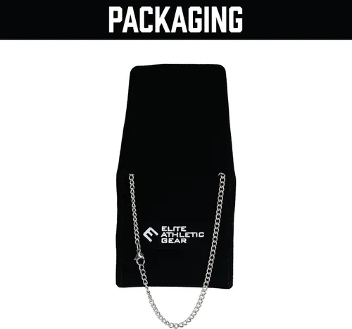 Vista 6 de Elite Athletic Gear 00-99 Colgante de número personalizado con collar de cadena - acero inoxidable