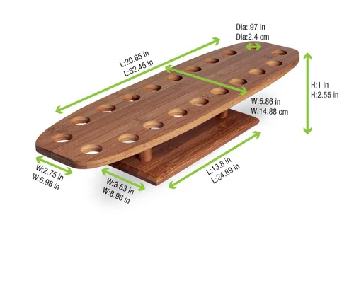 Vista 2 de PacknWood 210SBAM20 - Soporte de bambú para cono de alimentos y soporte de bambú para exhibición Temaki, soporte de cono de bambú biodegradable