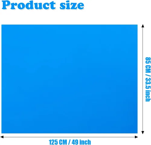 Vista 2 de Parches de piscina sobre el suelo - Kit de reparación de revestimiento de vinilo de 49 x 34 pulgadas con parche rectangular (azul)