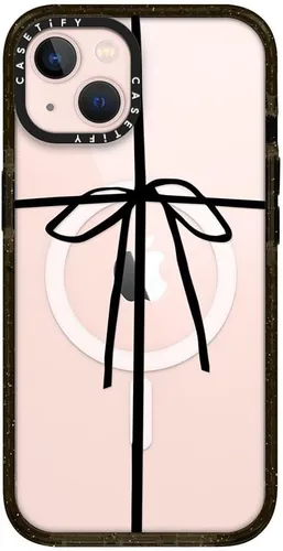 Vista 268 de CASETiFY Funda Impact para iPhone 13 [Protección contra caídas de grado militar 4X de 8.2 pies/Compatible con Magsafe] - #1 Mom - Transparente