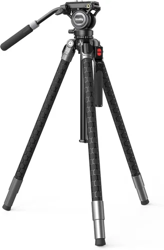 Vista 11 de SmallRig AD-80 FreeBlazer - Sistema de trípode de video resistente, 75 pulgadas de alto, cabezal fluido, ajuste de altura de un solo paso, placa QR