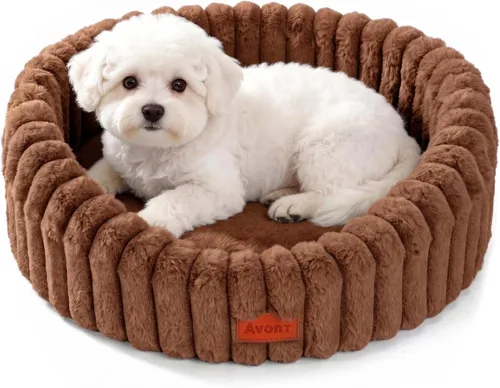 Vista 11 de Avont Cama para gatos de interior, esponjosa y lavable con borde elevado Gris