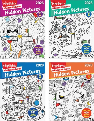 Vista 9 de Highlights for Children Hidden Pictures 2023 Activity Books for Kids Ages 6 and Up, 4-Book Set of Travel-Friendly Screen Free Seek and Find Fun