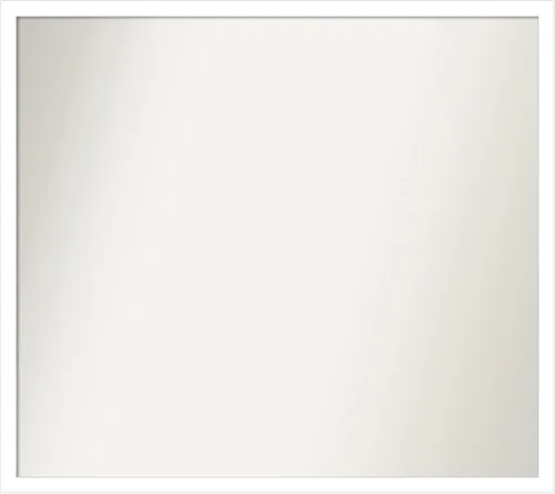 Vista 340 de Amanti Art Espejo de baño blanco para sobre el fregadero, 22 x 45 pulgadas, espejo de tocador rectangular blanco Lucie, marco de madera moderno