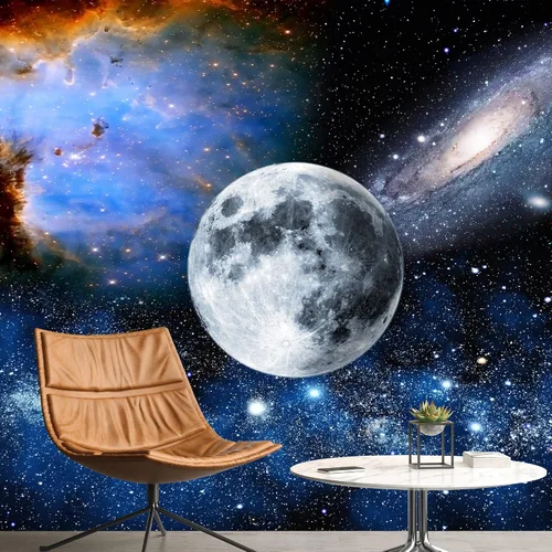 Vista 21 de NWT Calcomanía removible para pared, diseño de nube galáctica, estrella, nebulosa, fantasía, ciencia ficción, astronomía y arte espacial, arte