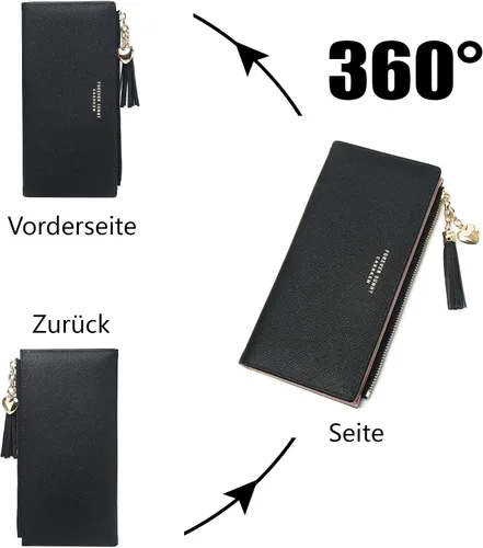 Vista 6 de Cartera delgada para mujer, billetera delgada para mujer, cartera delgada para mujer, carteras delgadas para mujer, billetera delgada y elegante