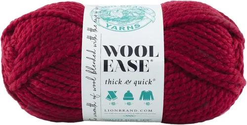Vista 59 de Lion Brand Yarn - Ovillo de lana Wool-Ease Thick & Quick color fuerza aérea Super Bulky Wool Acrylic Blend Fiber for Soft Hats, Sweaters, Chunky