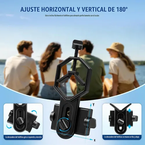 Vista 5 de Soporte universal para teléfono celular, adaptador para teléfono