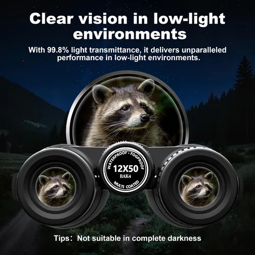 Vista 8 de Leacco Prismáticos compactos de 10 x 25 para adultos y niños, vista grande, binoculares pequeños impermeables con visión de poca luz BAK4, lente FMC