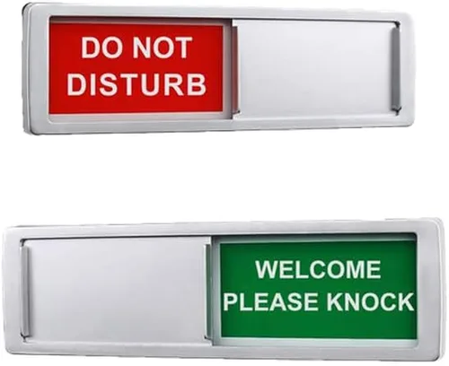 Vista 22 de Letrero de privacidad disponible con reserva, señal de habitación libre/ocupada para oficina en casa, baño, sala de conferencia, hoteles, hospital