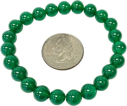 Vista 444 de Gem Avenue Handmade Round Bead Stretch Bracelet Unisex Natural Stone Beaded Jewelry for Men & Women, Elastic Wristband for Daily Wear